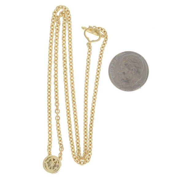 Charriol Diamond Halo Slide Pendant Necklace 16" - Yellow Gold 18k Round .15ctw - Picture 3 of 4